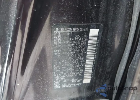 2011 Nissan Cube 1.8S z USA, uszkodzony, nr VIN JN8AZ2KR3BT211412